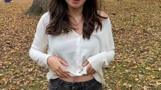 New Challenge accepted Maya Manning flash her tits at the Park