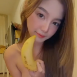 She Loves Banana While Masturbating